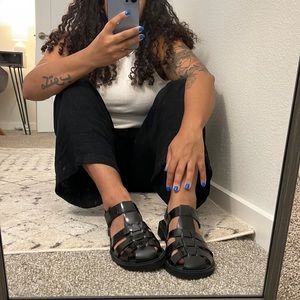 Patent Leather Fisherman Sandals